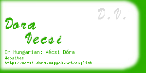 dora vecsi business card